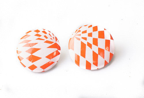 Orange You Escher Earrings