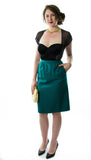 Green with Envy Vintage Pencil Skirt