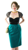 Green with Envy Vintage Pencil Skirt