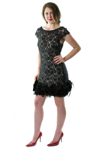 Because You CanCan Vintage Feather Dress