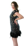 Because You CanCan Vintage Feather Dress