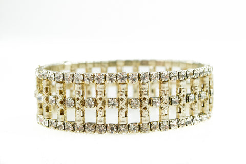 Vintage 1950's Glamour Girl Rhinestone Bracelet