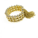 Gold  Vintage Tassle and Tease Bracelet