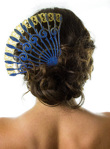 Flamenco Blues Antique Hair Comb