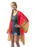 Coral Blossom Wear-with-Everything New Kimono